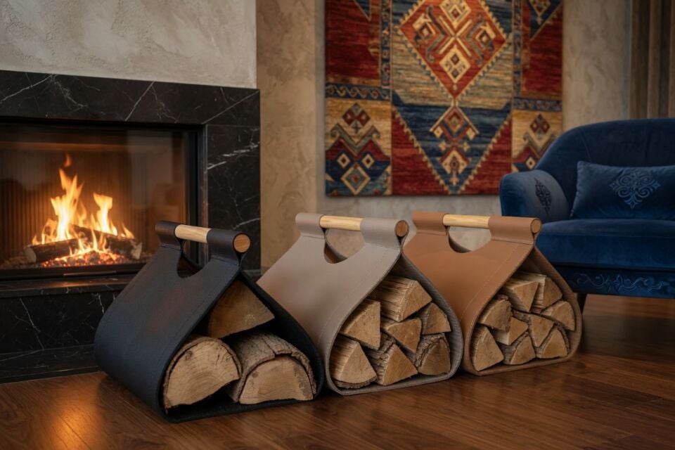 Gardin Leather Şömine Aksesuarı