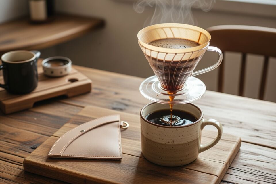 Leather Coffee Filter Holder