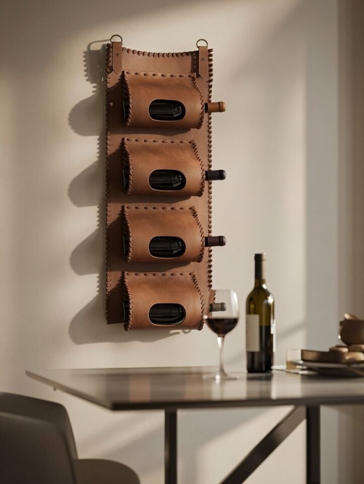 Quadra Leather Wine Rack