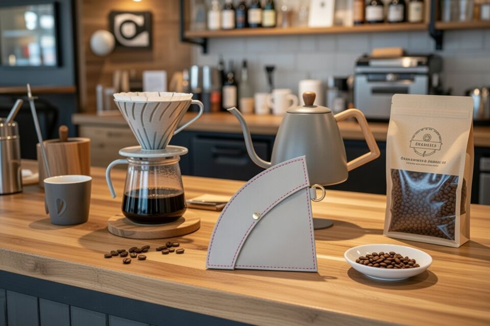 Leather Coffee Filter Holder-Gray