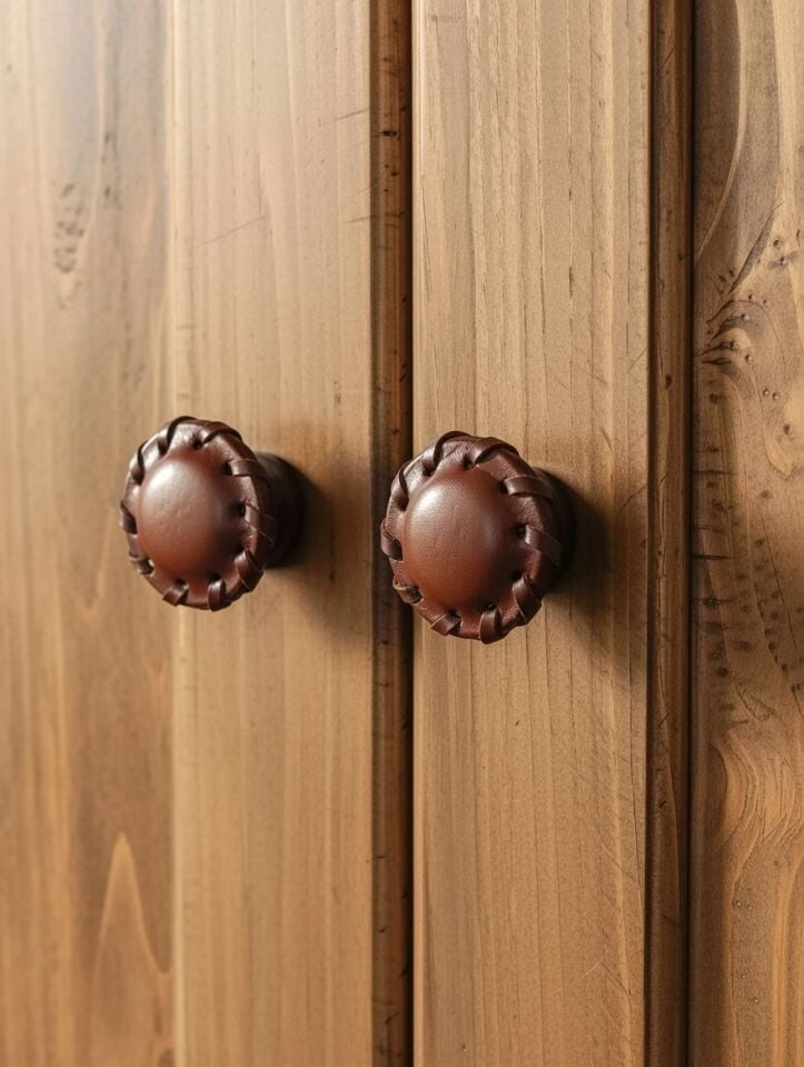 Braided Leather Cabinet Knob