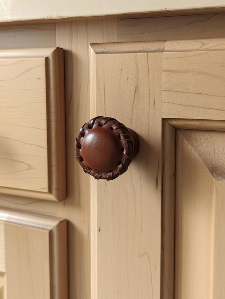 Braided Leather Cabinet Knob