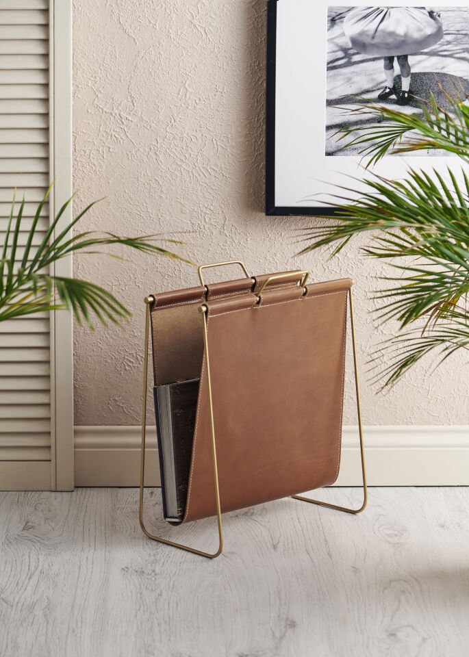 Handcrafted Genuine Leather Magazine Holder